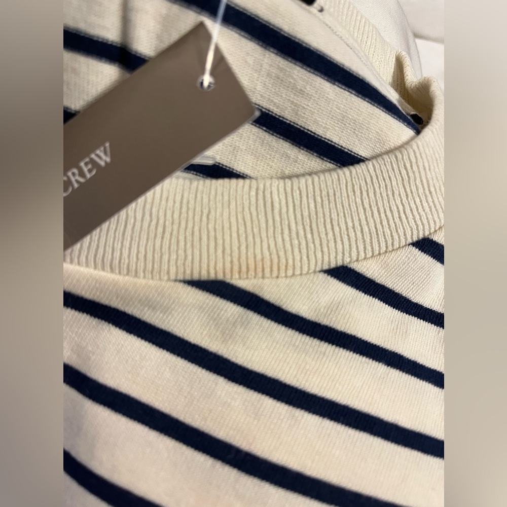 J.Crew Structured muscle T-shirt in stripe mariner cotton (navy/ivory) - Picture 3 of 3